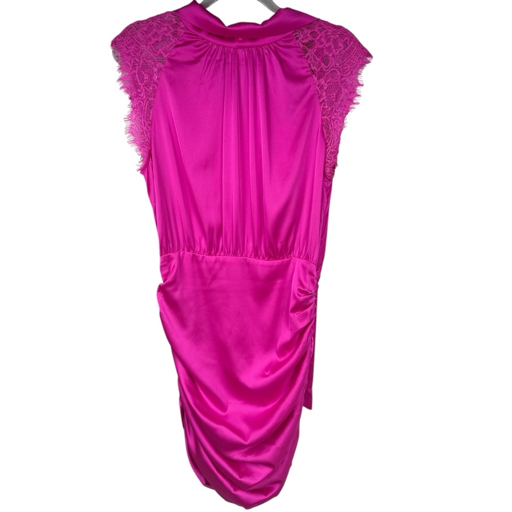 NWT GENERATION LOVE BECCA LACE COMBO DRESS HOT PINK TIE BACK ‎ M & XL
